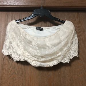 Strapless Lace Crop Top
